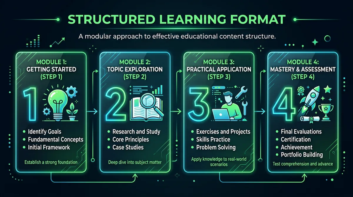 Формат обучения — модульная структура и подача информации